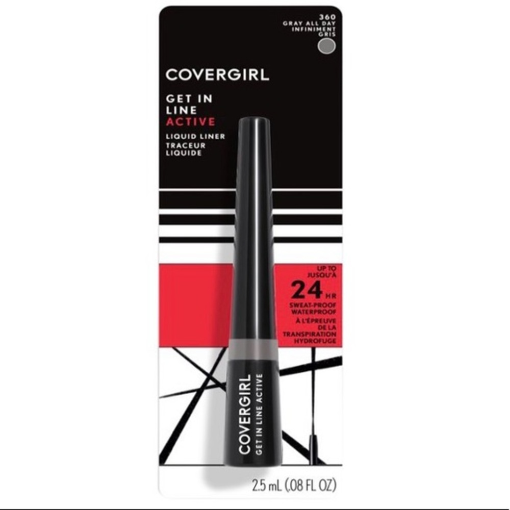 🔥5/$25🔥Covergirl Get In Line Active Liquid Liner - 360 Gray All Day